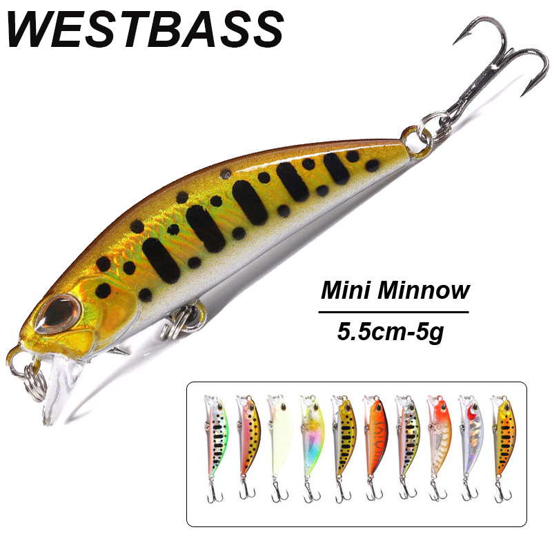 Fishing Lure Crankbait - WESTBASS 1PX 마이크로 미노우 루어 55mm-5g