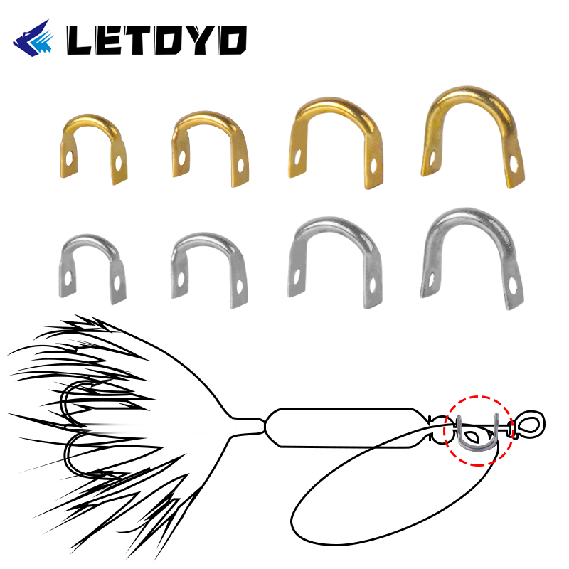 Fishing Lure Spinner - LETOYO 100pcs 접힌 Clevises 숟가락 낚시