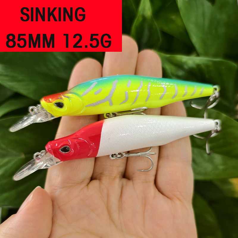 싱킹 미노우 낚시 미끼 85mm 12.5g 일본 디자인 - Fishing Lure Jerkbait 리뷰 및 가격