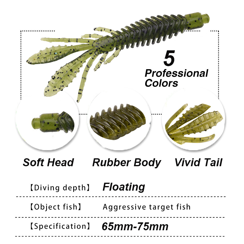 WESTBASS 5PCS 소프트 유충 미끼 1.8g-2 - Fishing Lure Soft Plastic 리뷰 및 가격