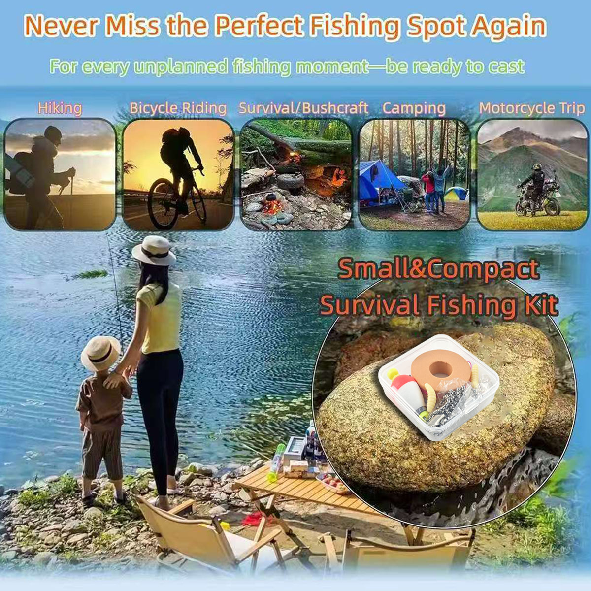 휴대용 비상 낚시 장비 세트, 휴대용 야외 비상 낚시  - Fishing Lure Kit 리뷰 및 가격