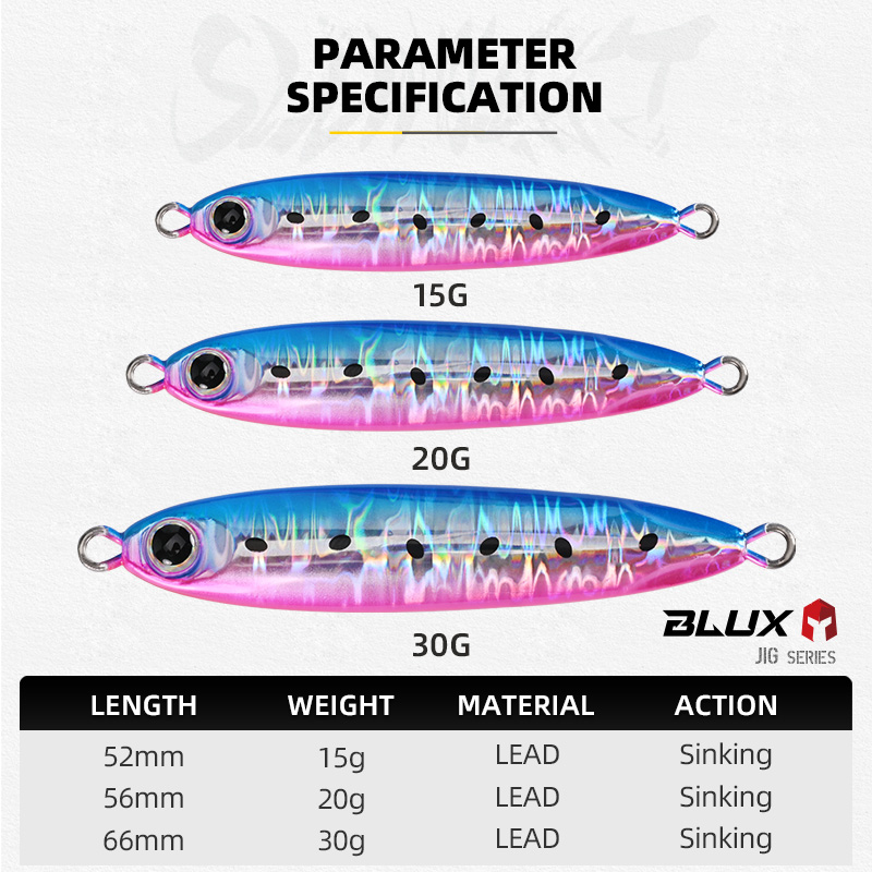 BLUX 느린 Blatt 캐스트 슬림 금속 지그 낚시  - Fishing Lure Spoon 리뷰 및 가격